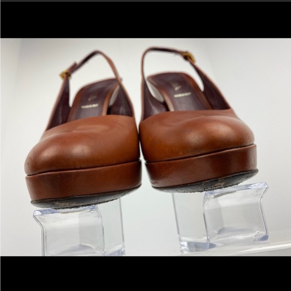 Prada teak sling back round heels AUTHENTIC $$PRICED 2 SELL 💥 - Picture 6 of 16